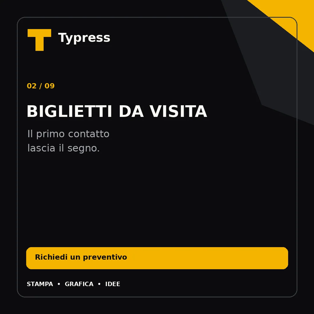 Slide 2 di 9: Biglietti da visita