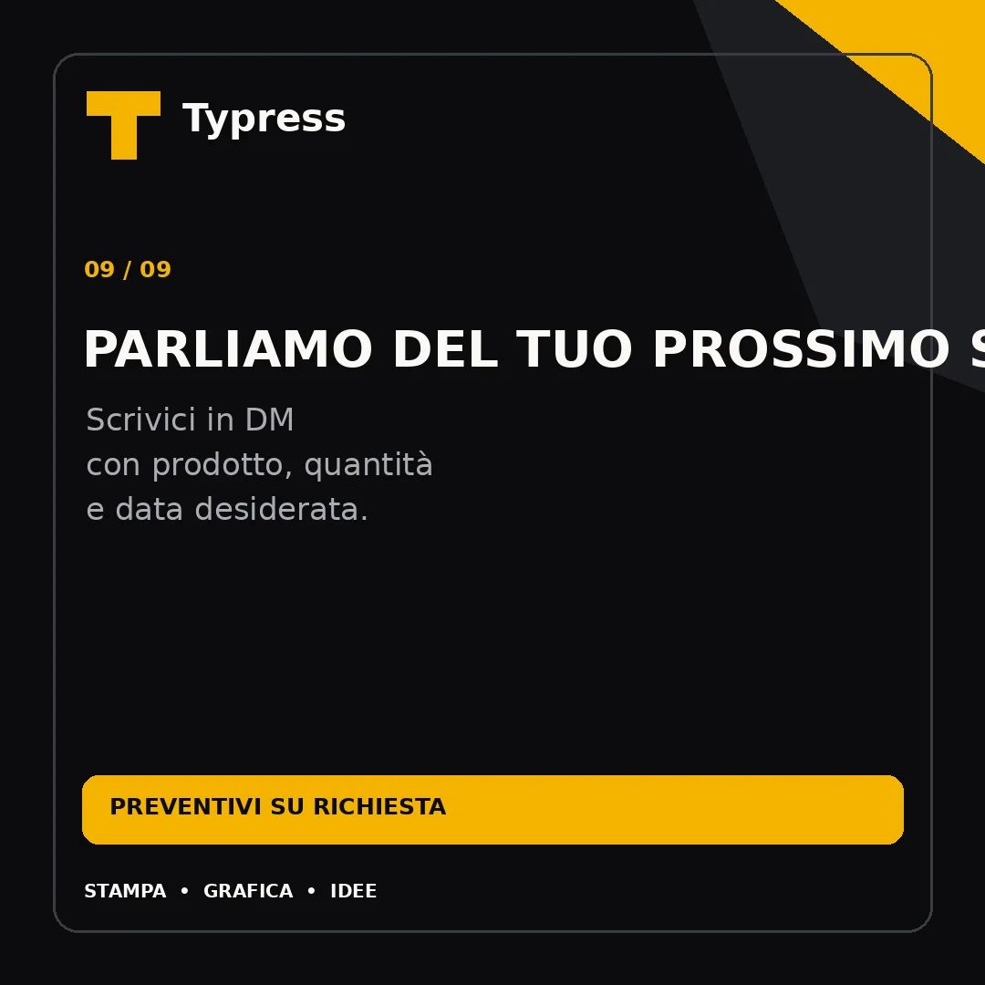 Slide 9 di 9: Parliamo del tuo progetto
